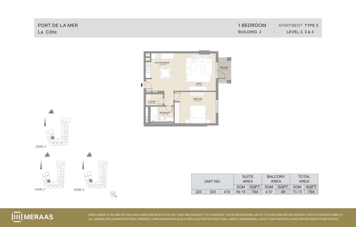 3-1BHK-Type 3 - Type 220, 320, 419